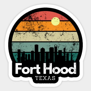 Fort Hood, Texas  // Vintage Sunset Skyline Sticker